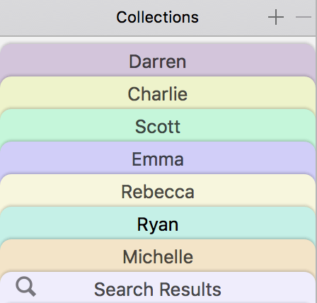Scrivener collections